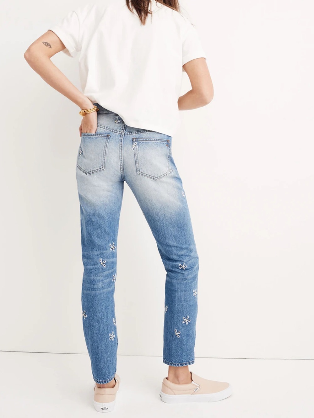 Madewell Daisy Embroidered Perfect Summer Jeans 27 - Picture 4 of 14
